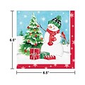 Creative Converting Snowman Christmas Napkin, Multicolor, 48/Pack (DTC366925NAP)