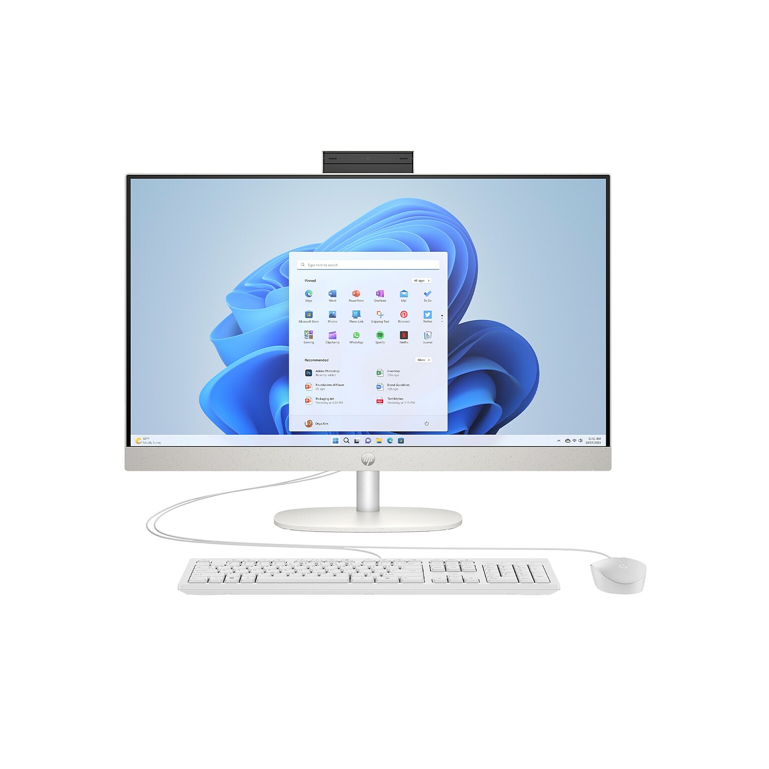 HP 27 All-in-One Desktop Computer, Intel Core  i5-1334U, 8GB RAM, 256GB SSD, Windows 11 Home
