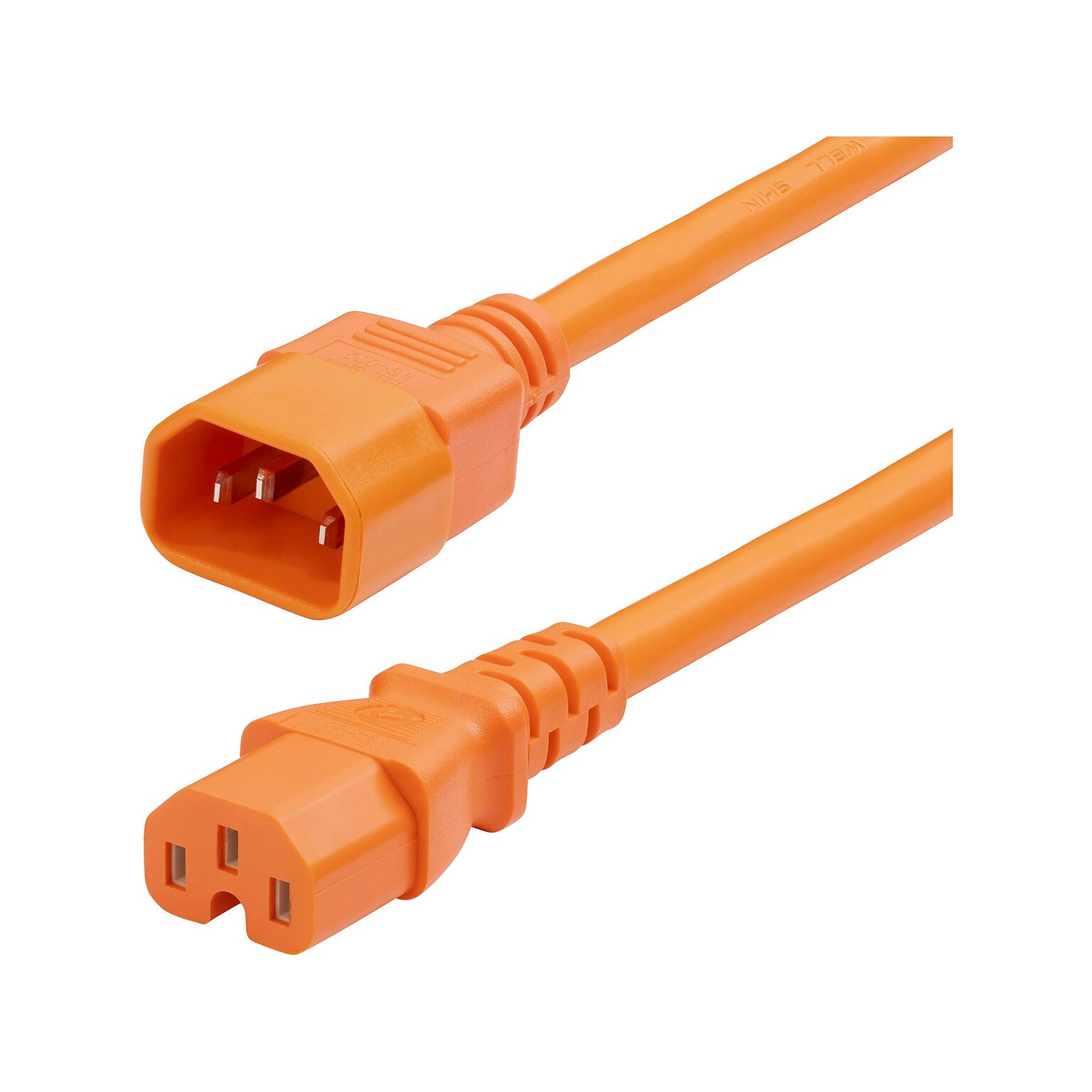 StarTech 6 C14 to C15 Power Cable, Male to Female, Orange (8915-460Q-POWER-CORD)