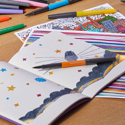 Paper Mate Flair Felt Special Edition Pens, Fine Point, 0.7mm, Assorted Ink Colors, 24/Pack (2243088)
