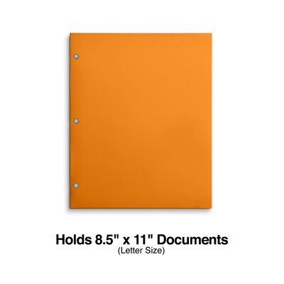 Staples 3-Hole Punched 4-Pocket Paper Folder, Orange (ST56210-CC)