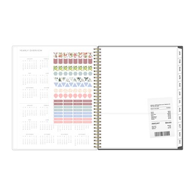 2027 Blue Sky Kelly Ventura Midnight Garden 8.5" x 11" Calendar Year Weekly & Monthly Standard Planner, Plastic Cover