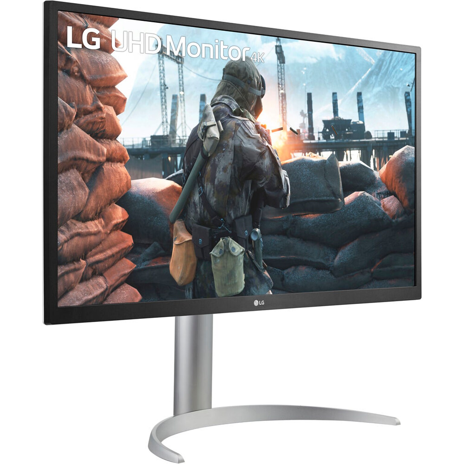 LG 27 4K Ultra HD 60 Hz LCD Monitor, Black/White (27BP55U-B)