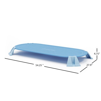 Foundations Podz Stackable Fabric Cot, Standard, 54.25 x 27.9, Blue, 4/Pack (FND4604037)