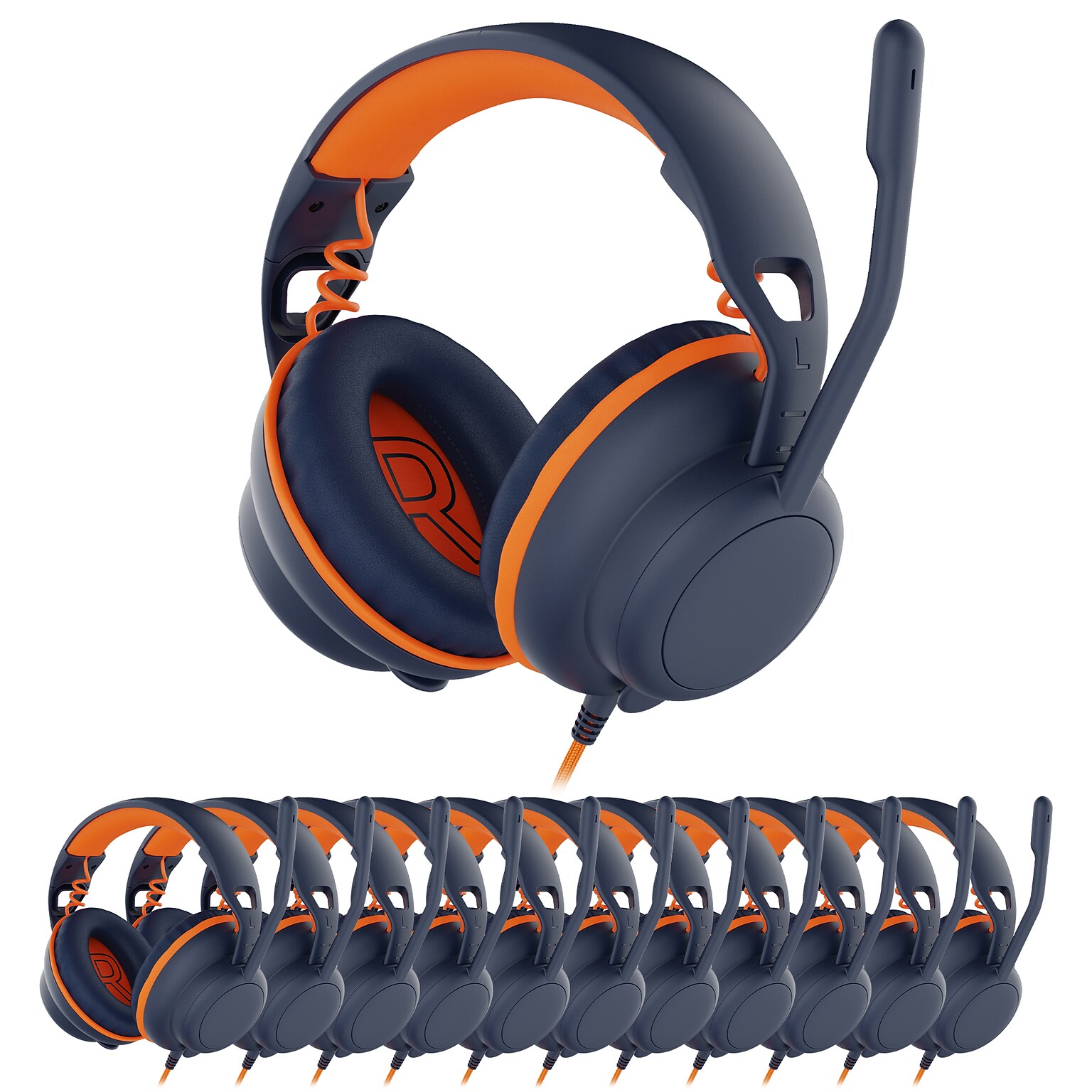 Delton Ascent S35 3.5mm Noise Canceling Stereo Headset, 20/Pack (DWHAS35B20)