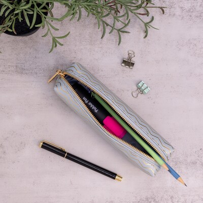 Pukka Pad Zipper Pencil Case, Blue, 3/Bundle (PUK9981BEHZE-3)