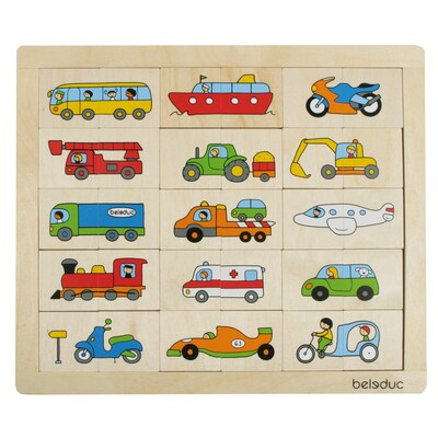 Beleduc Match & Mix Transport Puzzle, 30 Pieces/Pack (PLWB11007)