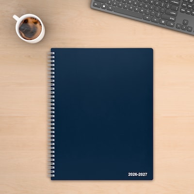 2026–2027 Staples 8" x 11" Academic Weekly and Monthly Appointment Book, Navy (ST60358-27)