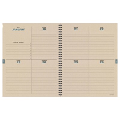 2026-2027 TF Publishing Checkered Cowboy 9" x 11" Academic Weekly & Monthly Planner, Paperboard Cover (AY27-9700)