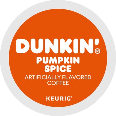 Dunkin' Pumpkin Spice Coffee Keurig® K-Cup® Pods, Light Roast, 22/Box (5000202812)