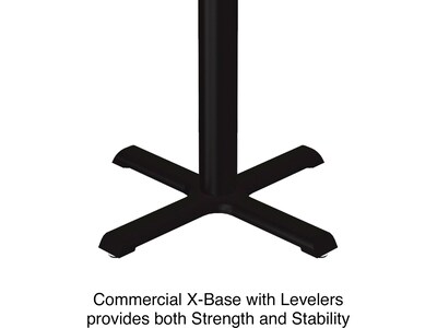 Correll 48" Round Dry-Erase Markerboard Cafe Table, Frosty White/Black (BXT48DER-80)