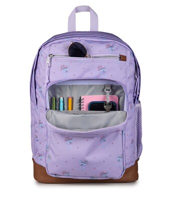 JanSport Cool Student Pastel Petals Laptop Backpack, Large, Lilac (JS0A2SDDA1Y)