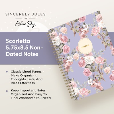 Blue Sky Sincerely Jules 5.75" x 8.5" Undated Planner (162410)