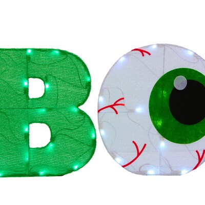 National Tree Company 44" 2D Tinsel Fabric BOO Sign Decoration (DF-23050004L)