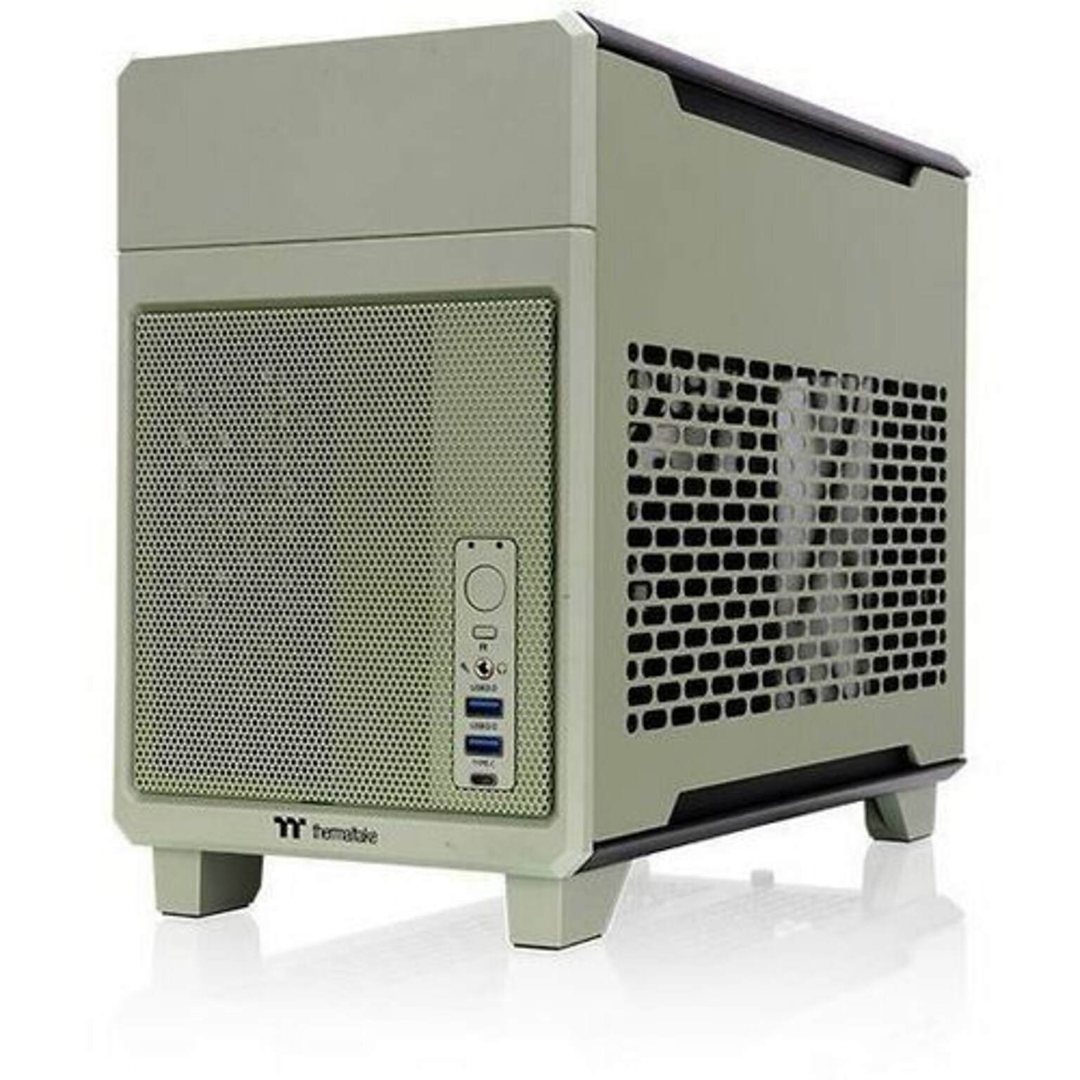 Thermaltake TR100 Mini ITX Mini Tower Computer Case, Matcha Green (CA-11A-00SENN-00)