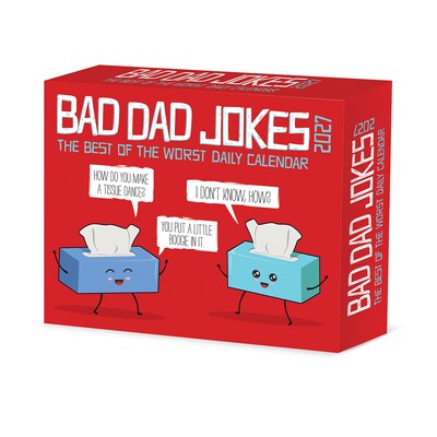 2027 Willow Creek Bad Dad Jokes 6.2 x 5.4 Day-to-Day Calendar, Assorted Colors (63286)