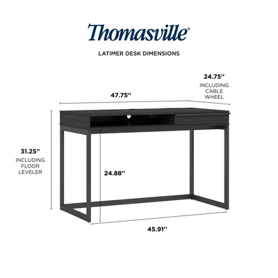 Thomasville Furniture Latimer 48"W Writing Desk, Burnt Ash (SPLS-LA48D-TV)