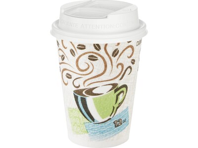 Dixie Reclosable Polypropylene Hot Cup Lid, 10/12/16/20 oz. Cup, White, 1000/Carton (DSL9542)