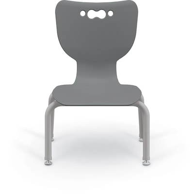 MooreCo 10" Hierarchy Student Chair with 4 Legs, Grey/Platinum Base (703673561730)