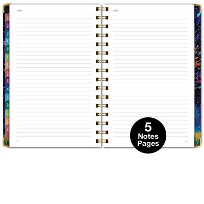 2027 Excello Brands 5.5" x 8" Weekly & Monthly Planner, Paperboard Cover, Black Tree Seasons (ORY27-FSH58-32)