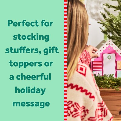 Post-it Jingle Sticky Notes, Assorted Sizes, Holiday Theme, Assorted Colors, 50 Sheets/Pad, 5 Pads/Pack (HOL25-JN-HAUS)