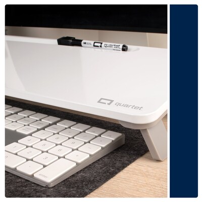 Quartet Magnetic Steel Dry-Erase Desktop Computer Pad, 21" x 7.75", White (Q090F1-R)