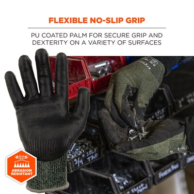 Ergodyne ProFlex 7070 Nitrile Coated Cut-Resistant Gloves, ANSI A7, Heat Resistant, Green, XXL, 1 Pair (18046)