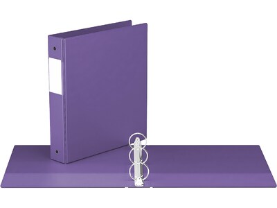 Davis Group Premium Economy 1 1/2" 3-Ring Non-View Binders, Purple, 6/Pack (2312-69-06)