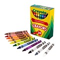 Crayola Non-Peggable Crayons, Assorted Colors, 24 Per Box (52-0024)