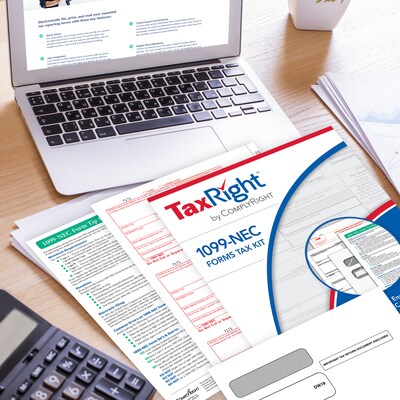 ComplyRight TaxRight 2024 1099-NEC Tax Form Tax Forms, Envelopes & TipSheet, 4-Part, 15/Pack (NECSC6103E15)