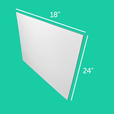 Flipside Foam Board, 18" x 24", White, 5/Pack (18240-5)