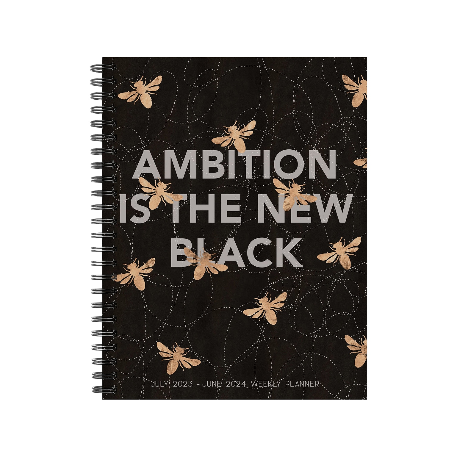 2023-2024 Willow Creek Ambition is the New Black 8.5 x 11 Academic Weekly & Monthly Planner, Multicolor (37607)