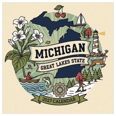 2027 TF Publishing Home: Michigan 12 x 12 Monthly Wall Calendar, Multicolored (27-1130)