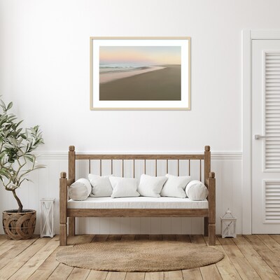 Amanti Art Soft Beach Embrace by JL Design Wood Framed Wall Art Print, 41 x 30 (A42675537347)