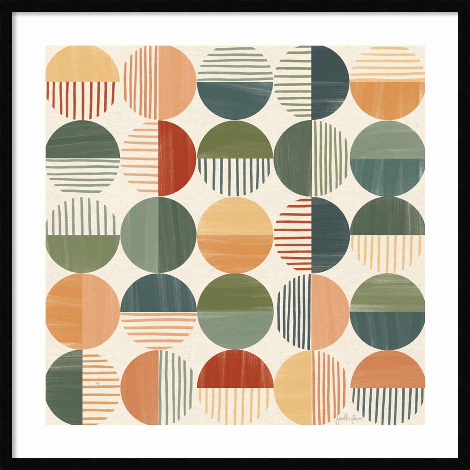 Amanti Art Born to Roam Pattern II by Janelle Penner Wood Framed Wall Art Print, 33 x 33 (A42675547822)