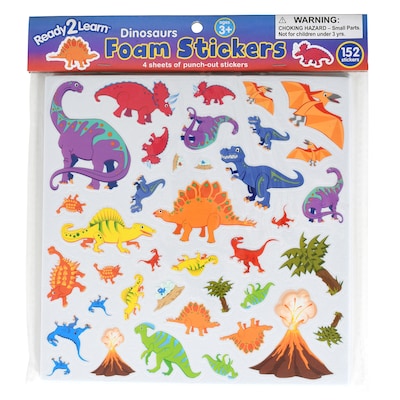 Ready2Learn Foam Dinosaur Stickers, Multicolored, 152/Pack (CE-10085)