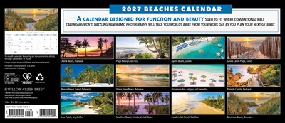 2027 Willow Creek Beaches 15 x 6.5 Monthly Wall Calendar, Assorted Colors (64504)