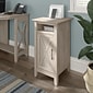 Bush Furniture Key West 30" Small Storage Cabinet with Door and 3 Shelves, Washed Gray (KWS116WG-03)