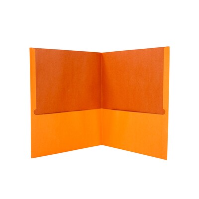 Quill Brand® 2-Pocket Folders, Orange, 25/Box (712580)