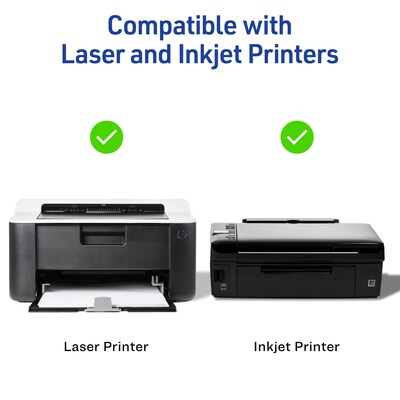Avery Sure Feed Laser/Inkjet Multipurpose Labels, 2" x 3", Matte White, 8 Labels/Sheet, 25 Sheets/Pack (05619)