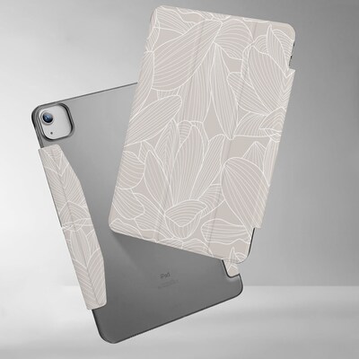 SaharaCase Venture Series Tri-Fold Folio Case for iPad Air 13" (M3/M2), Flower Gray (TB00413)