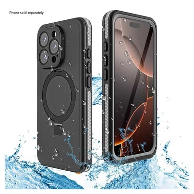 SaharaCase Oasis MagSafe Rugged Case for iPhone 16 Pro Max, Shock Absorbing, Scorpion Black (CP00706)