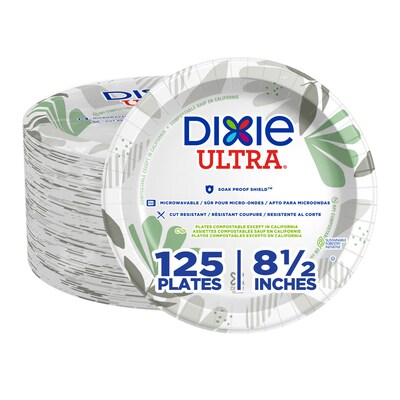 Dixie Ultra Pathways 8.5 Paper Plates, Multicolor, 125/Pack (SXP9PATH)