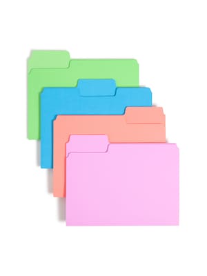 Smead SuperTab File Folders, 1-Tab, Letter Size, Assorted, 24/Pack (11957)