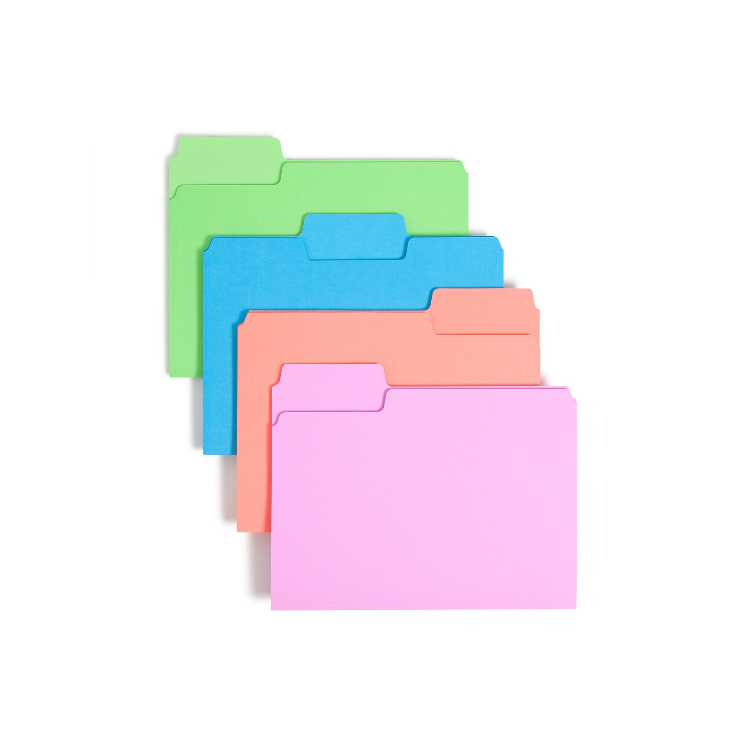 Smead SuperTab File Folders, 1-Tab, Letter Size, Assorted, 24/Pack (11957)