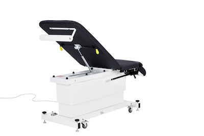 Viva Comfort XRO Electric Height and Back Adjustable Exam Table with Stirrups, 600 lb Capacity, Black (ADI903-24-BLK-MK)