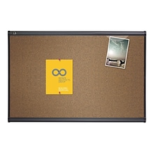 Quartet Prestige Cork Bulletin Board, Graphite Frame, 4 x 3 (QTB244G)