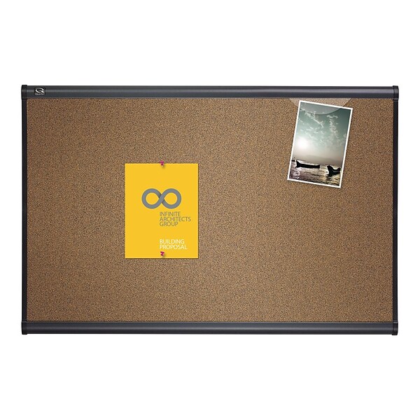 Cork Bulletin Board, Aluminum Frame, 3'W X 2'H (28335-CC
