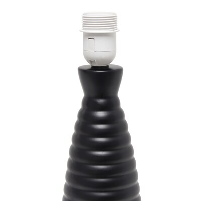 Simple Designs Alsace Bottle Table Lamp, Black (LT2076-BLK)