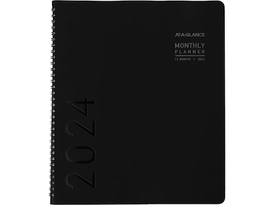 2024 AT-A-GLANCE Contemporary 9 x 11 Monthly Planner, Black (70-260X-05-24)